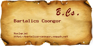 Bartalics Csongor névjegykártya